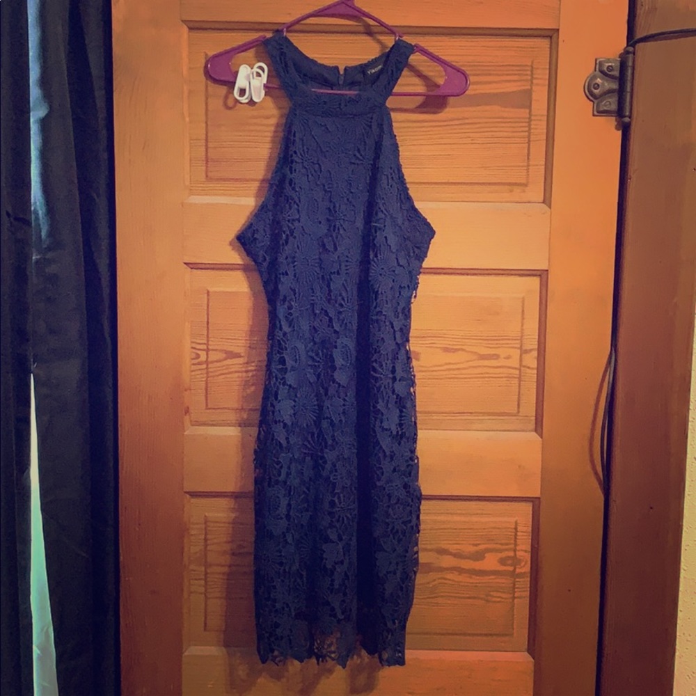 Navy lace dress